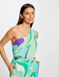 Chemises Et Blouses>Morgan Blouse Asymetrique Imprime Abstrait Femme | Multico