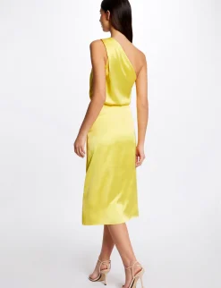 Ensembles Et Tailleurs>Morgan Blouse Asymetrique Satin Femme | Jaune