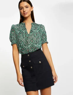 Chemises Et Blouses>Morgan Blouse Manches Courtes Imprimee Femme | Multico
