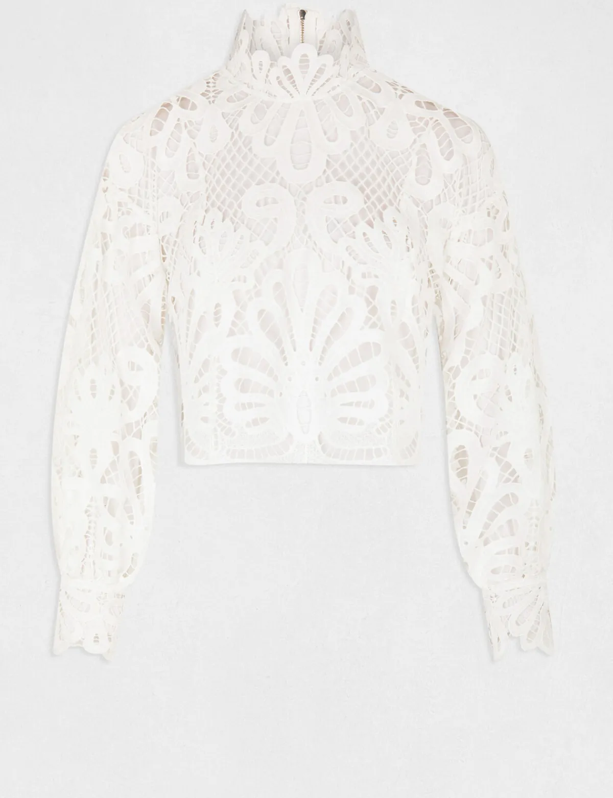 Chemises Et Blouses>Morgan Blouse Manches Longues En Dentelle Femme | Ecru