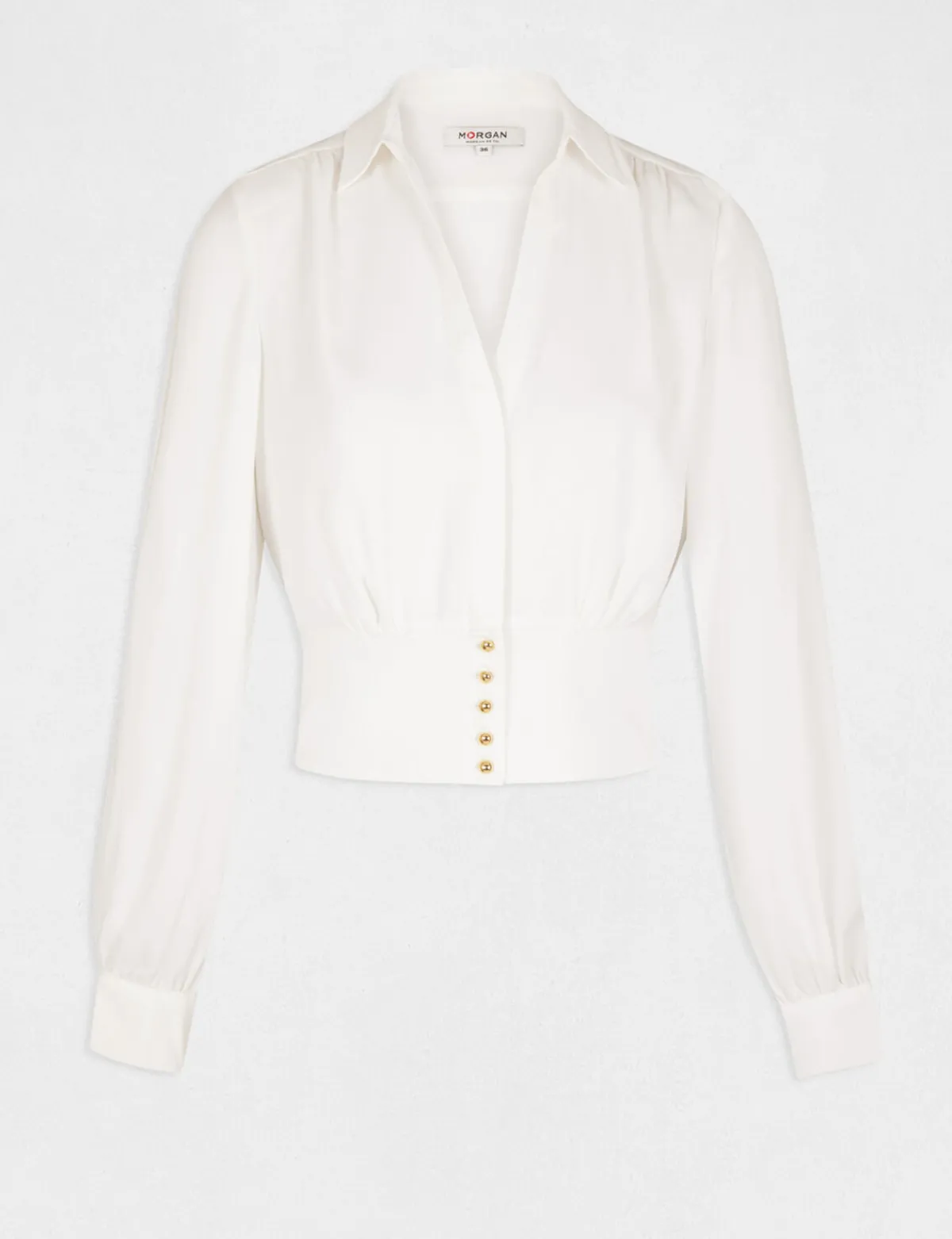 Chemises Et Blouses>Morgan Blouse Manches Longues Femme | Ecru