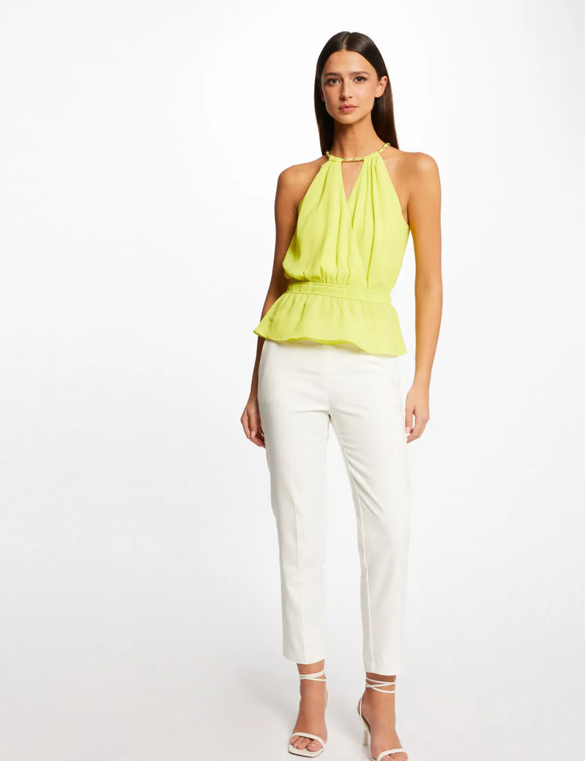 Chemises Et Blouses>Morgan Blouse Sans Manches A Col Cache-Coeur Femme | Anis
