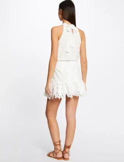 Chemises Et Blouses>Morgan Blouse Sans Manches Avec Broderie Femme | Ecru
