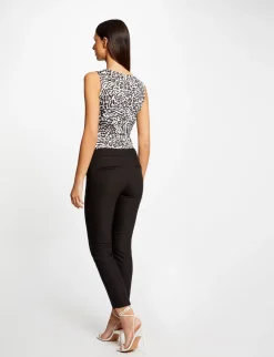 Tops Et T-Shirts>Morgan Body Col En V Imprime Animalier Femme | Multico
