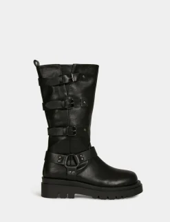 Chaussures>Morgan Bottines Plates Avec Brides Femme | Noir