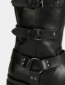 Chaussures>Morgan Bottines Plates Avec Brides Femme | Noir