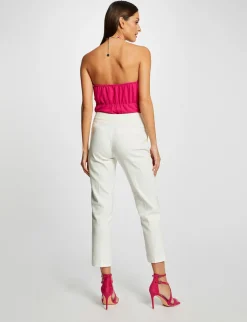 Chemises Et Blouses>Morgan Bustier Avec Detail Chaine Rose Fonce Femme | Rose_Fonce
