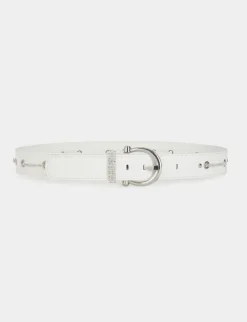 Ceintures>Morgan Ceinture A Oeillets Et Strass Femme | Blanc