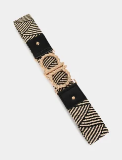 Ceintures>Morgan Ceinture A Passants Avec Effet Graphique Femme | Noir
