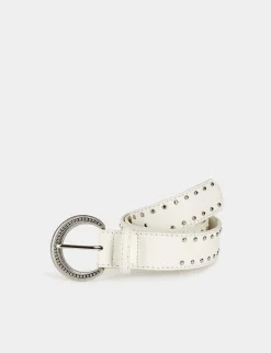 Ceintures>Morgan Ceinture Avec Clous Femme | Blanc