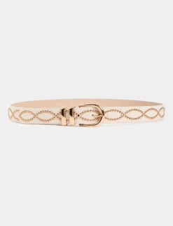Ceintures>Morgan Ceinture Avec Clous Femme | Ivoire