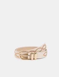 Ceintures>Morgan Ceinture Avec Clous Femme | Ivoire