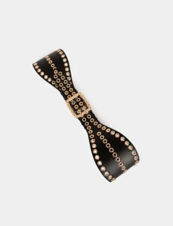 Ceintures>Morgan Ceinture Avec Oeillets Femme | Noir