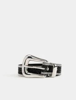 Ceintures>Morgan Ceinture Avec Strass Femme | Noir