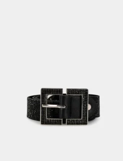 Ceintures>Morgan Ceinture Avec Strass Femme | Noir
