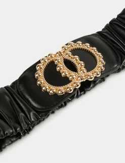 Ceintures>Morgan Ceinture Elastiquee Avec Boucles Femme | Noir