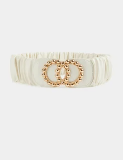 Ceintures>Morgan Ceinture Elastiquee Avec Boucles Femme | Blanc
