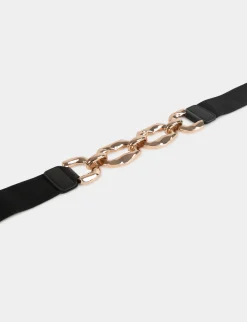 Ceintures>Morgan Ceinture Elastiquee Avec Maillons Femme | Noir