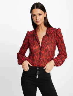 Chemises Et Blouses>Morgan Chemise Manches Longues Imprime Leopard Femme | Multico