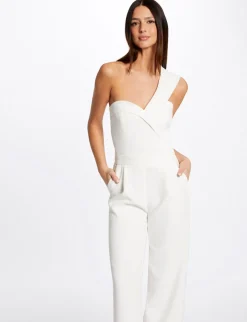 Combinaisons>Morgan Combinaison Jambe Large Asymetrique Femme | Ecru