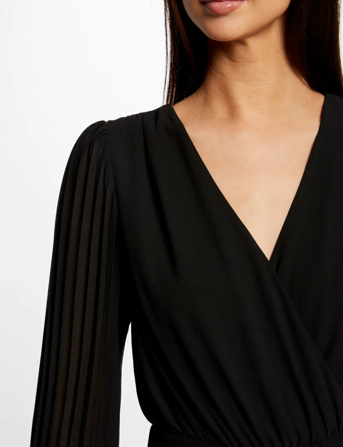 Combinaisons>Morgan Combinaison Jambes Larges Plissee Femme | Noir