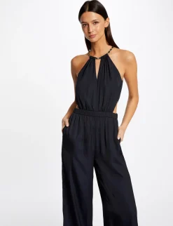 Combinaisons>Morgan Combinaison Jambes Larges Fluides Femme | Marine