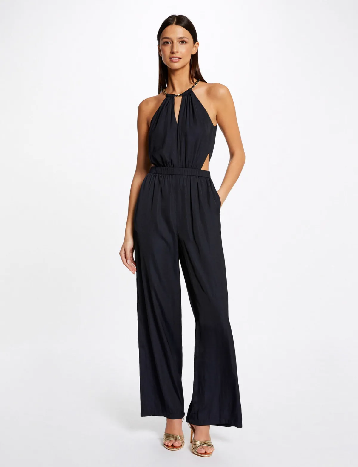 Combinaisons>Morgan Combinaison Jambes Larges Fluides Femme | Marine