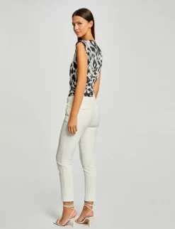 Tops Et T-Shirts>Morgan Debardeur A Epaulettes Imprime Abstrait Femme | Multico