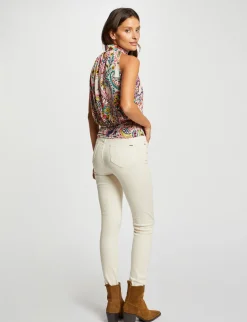 Tops Et T-Shirts>Morgan Debardeur Avec Noeud Imprime Cachemire Femme | Multico