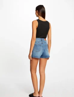 Tops Et T-Shirts>Morgan Debardeur Avec Ouverture Epaule Femme | Noir