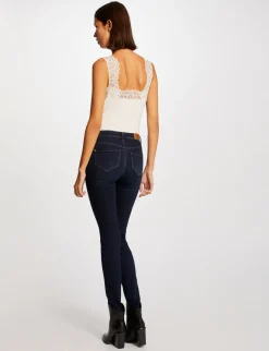 Tops Et T-Shirts>Morgan Debardeur Bretelles Larges Avec Dentelle Femme | Ivoire