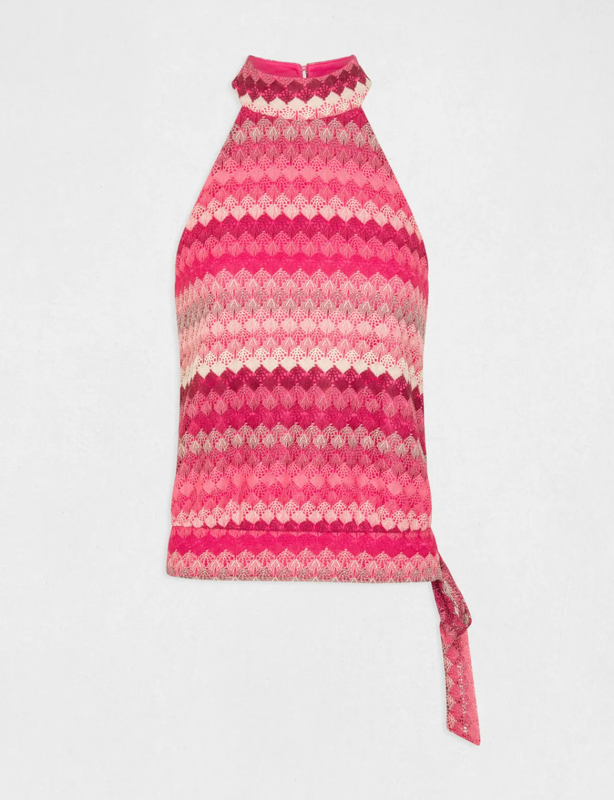 Tops Et T-Shirts>Morgan Debardeur Encolure Americaine Crochet Femme | Rose