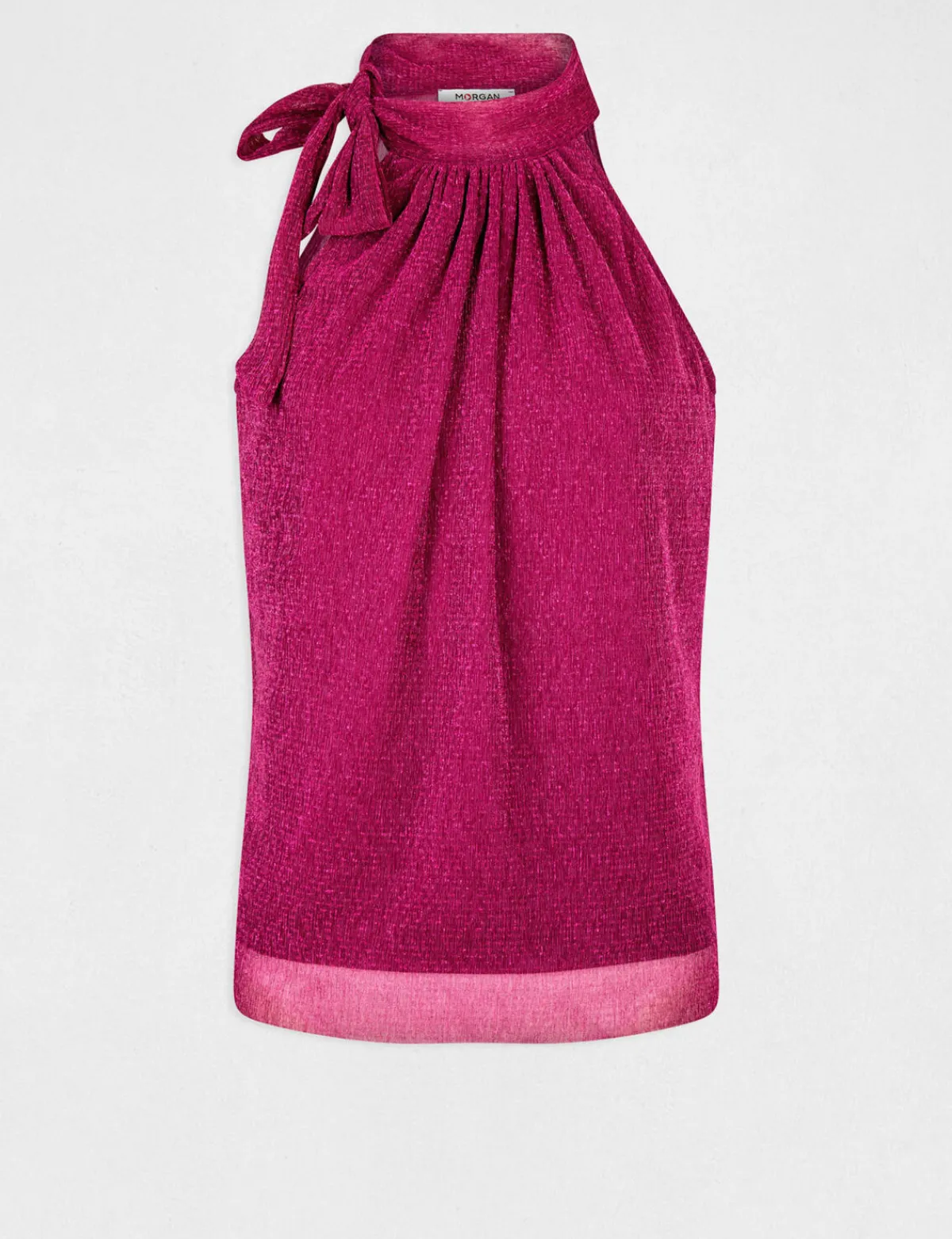 Tops Et T-Shirts>Morgan Debardeur Encolure Americaine Avec Noeud Femme | Rose