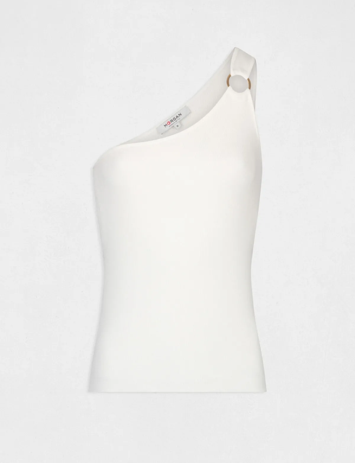 Tops Et T-Shirts>Morgan Debardeur Pull Asymetrique Avec Boucle Femme | Ecru