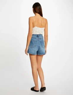 Tops Et T-Shirts>Morgan Debardeur Pull Avec Col En V Femme | Ecru