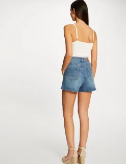 Tops Et T-Shirts>Morgan Debardeur Pull Col En V Avec Perles Ecru Moyen Femme | Ecru_Moyen