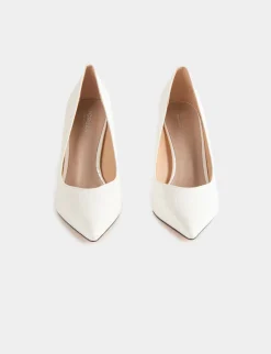 Chaussures>Morgan Escarpins A Talons Aspect Croco Femme | Blanc