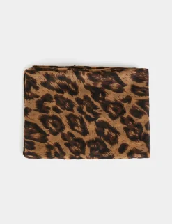 Echarpes>Morgan Foulard Imprime Animalier Femme | Marron