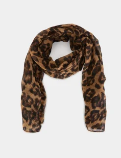 Echarpes>Morgan Foulard Imprime Animalier Femme | Marron
