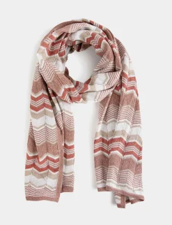 Echarpes>Morgan Foulard Imprime Chevron Femme | Rose