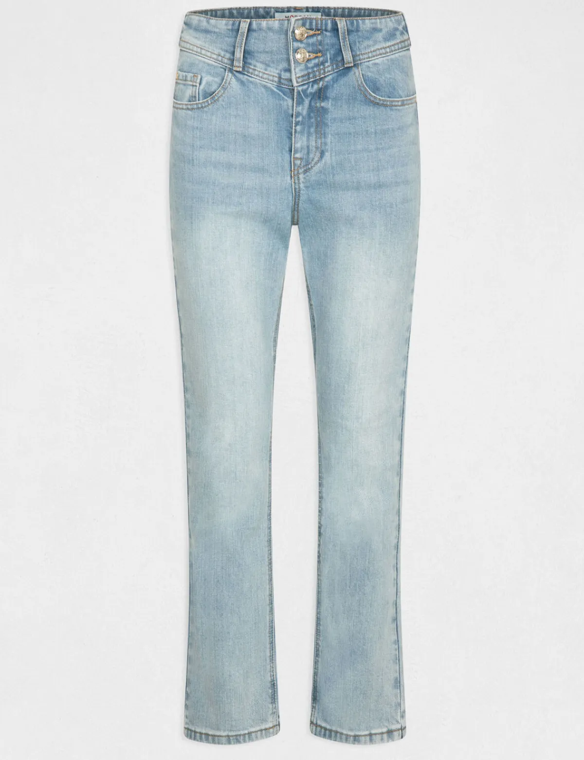 Jeans>Morgan Jeans Droit Taille Haute 7/8Eme Jean Bleached Femme | Jean_Bleached