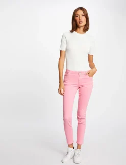 Jeans>Morgan Jeans Skinny Taille Basse Rose Moyen Femme | Rose_Moyen