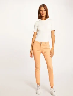 Jeans>Morgan Jeans Skinny Taille Basse Orange Clair Femme | Orange_Clair