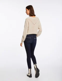 Jeans>Morgan Jeans Slim Avec Bandes Strass Jean Brut Femme | Jean_Brut