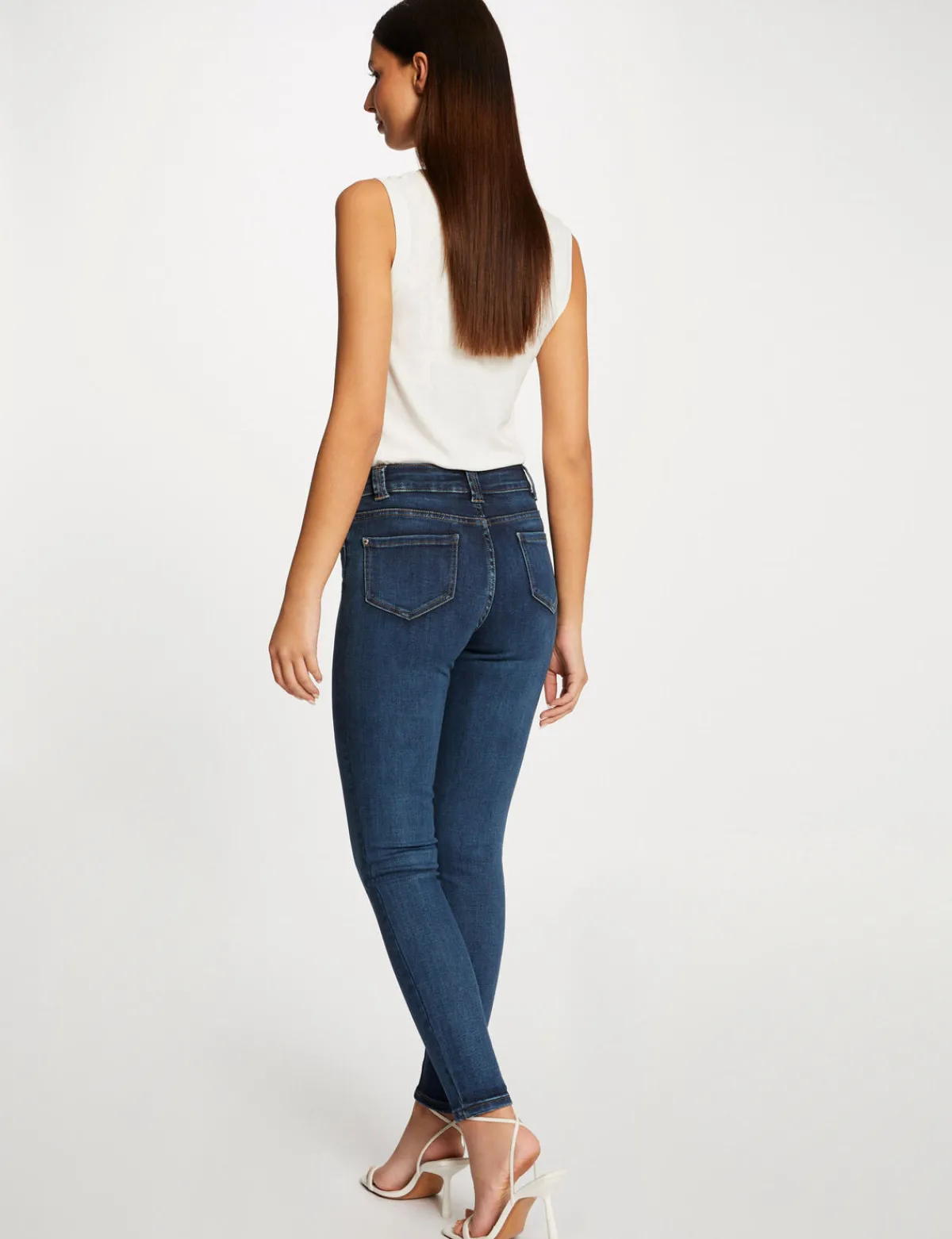 Jeans>Morgan Jeans Slim Avec Boutonnage Jean Stone Femme | Jean_Stone