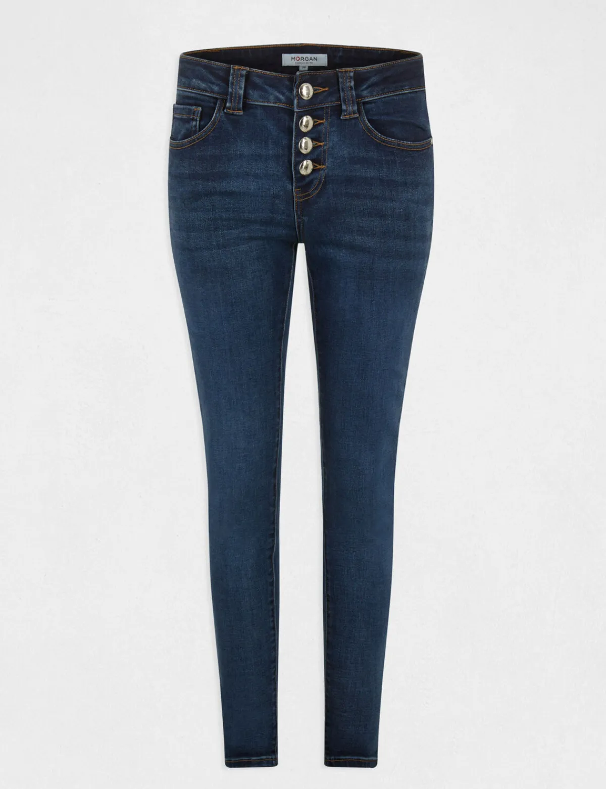Jeans>Morgan Jeans Slim Avec Boutonnage Jean Stone Femme | Jean_Stone