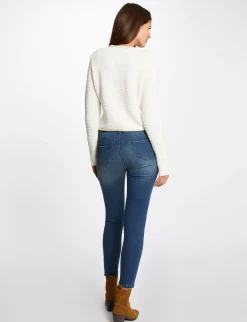 Jeans>Morgan Jeans Slim Avec Details Bijoux Jean Stone Femme | Jean_Stone