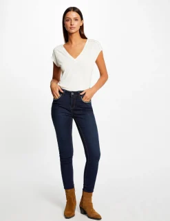 Jeans>Morgan Jeans Slim Avec Details Chaines Jean Brut Femme | Jean_Brut