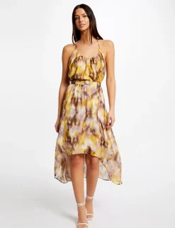 Jupes>Morgan Jupe Evasee Asymetrique Imprime Abstrait Femme | Multico