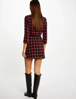 Ensembles Et Tailleurs>Morgan Jupe Portefeuille A Carreaux Femme | Noir